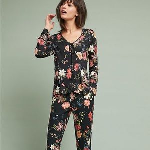 Anthropologie Cropped Floral Pants